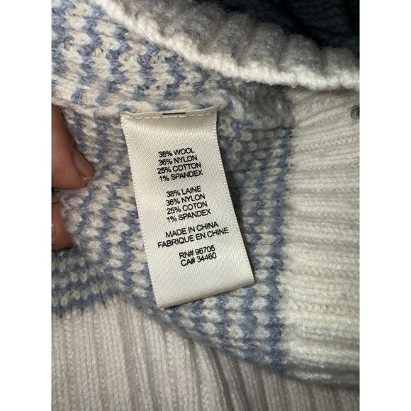 La Vie Rebecca Taylor blue wool blend knit crewneck sweater size xs - Picture 5 of 6